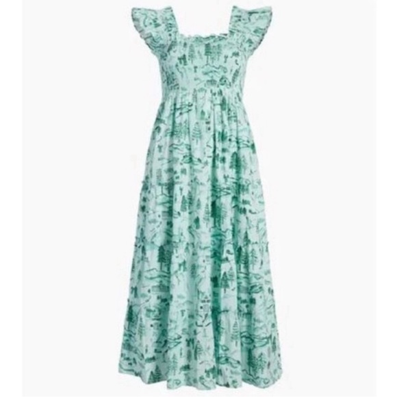 Hill House Green Midi Dress - Picture 2 of 5